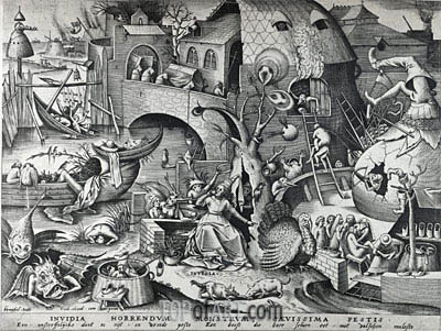 400x301 Envy, From The Seven Deadly Sins Bruegel The Elder Painting - 7 Deadly Sins Painting