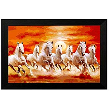 350x350 Pintura Seven Running Horses - 7 Running Horses Painting