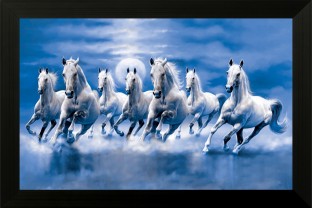 312x208 Saf Seven Horses Ink Painting Price In India - 7 Running Horses Painting