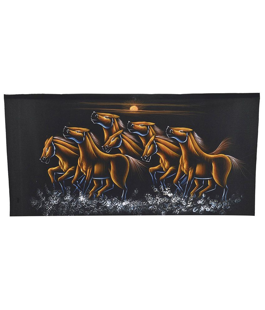 850x995 Seasons Seven Running Horse Velvet Animal Paintings Buy Seasons - 7 Running Horses Painting
