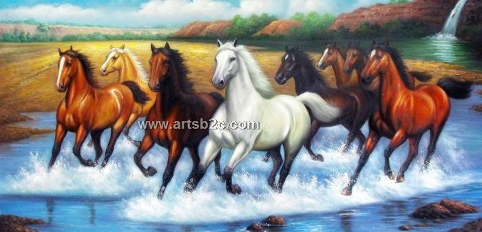 700x337 Classical Animal Oil Painting The Horse Op Ca5 39 - 7 Running Horses Painting