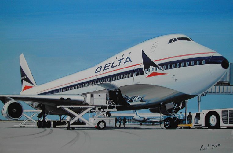 763x503 Delta 747 - 747 Painting