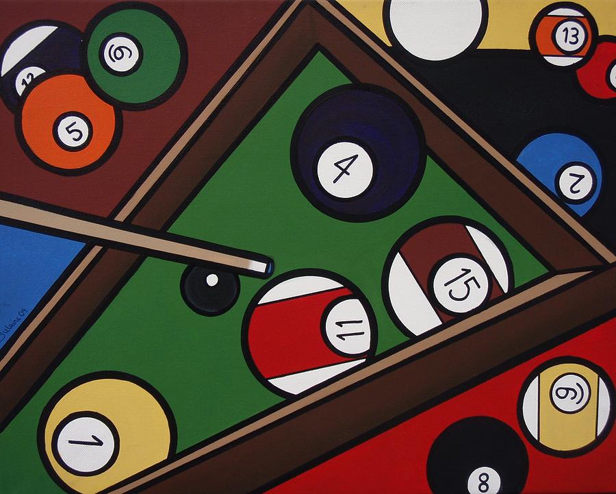 900x721 8 Ball Painting By Julaine Dejong - 8 Ball Painting
