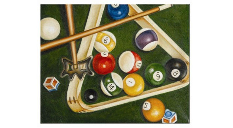 800x440 Buy Canvas Oil Painting - 8 Ball Painting