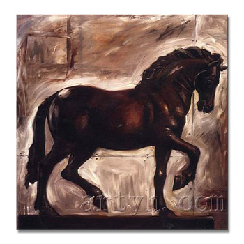 350x350 Handmade Classical 8 Horses Painting - 8 Horses Painting