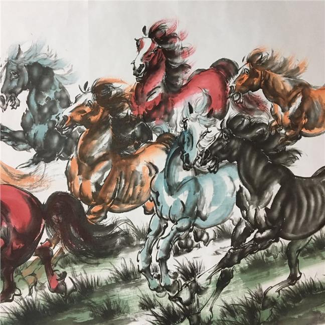 648x648 Masterpiece 8 Horses Painting Wall A (End 1182018 415 Pm) - 8 Horses Painting