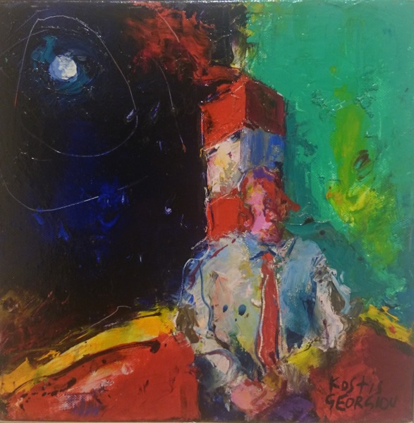 587x600 Greek Contemporary Painting - 80s Painting