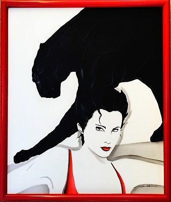 338x400 Patrick Nagel Reproduction Painting - 80s Painting