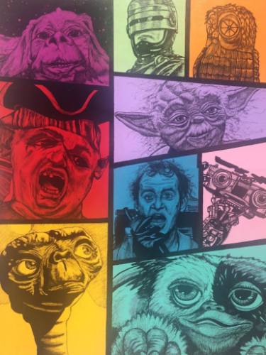 375x500 Saatchi Art Totally 80's Pop Culture Icons Painting By Papa (Now - 80s Painting