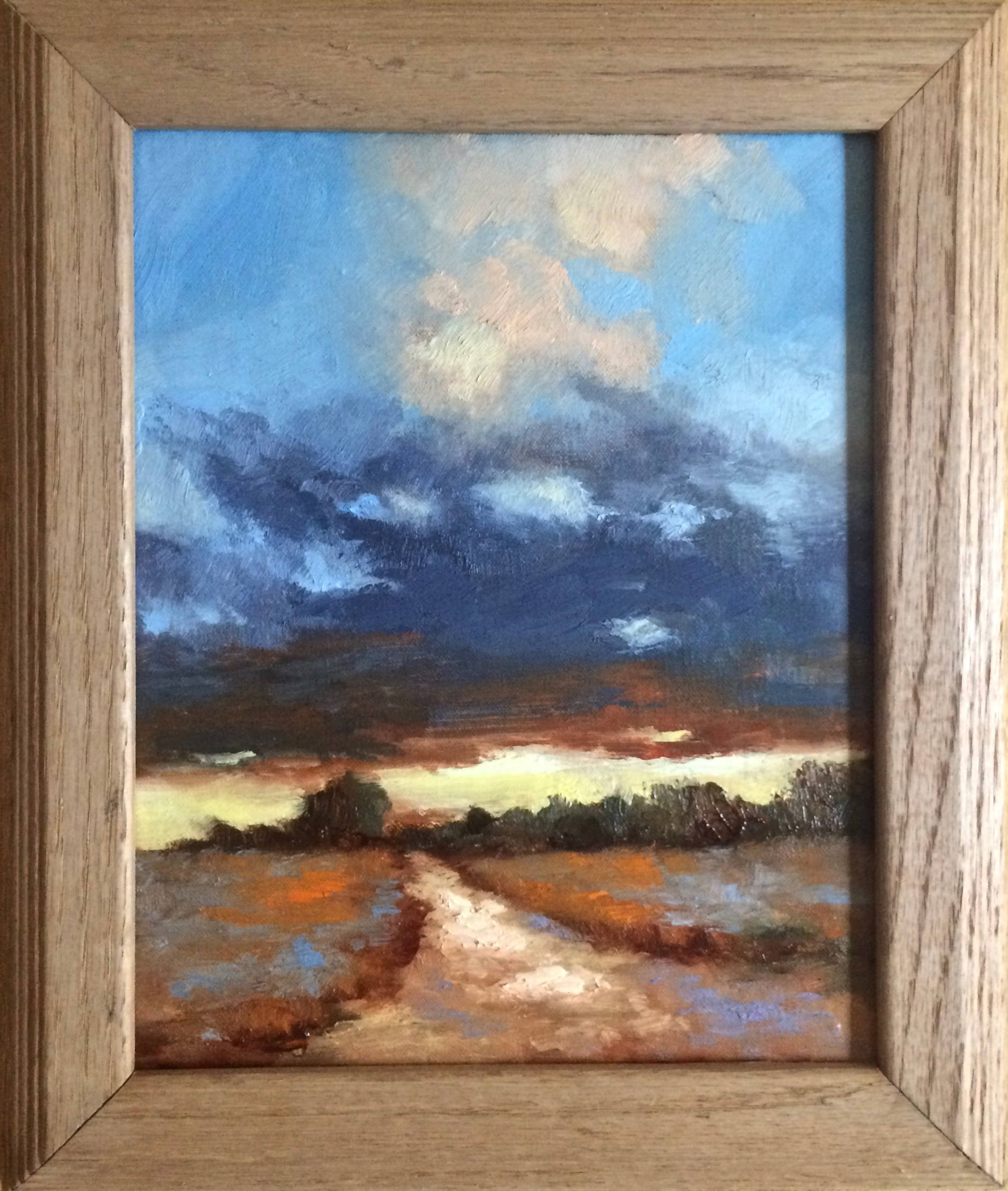 1880x2223 Countryside Sunset, Italy Landscape Original Plein Air Oil - 8x10 Oil Painting