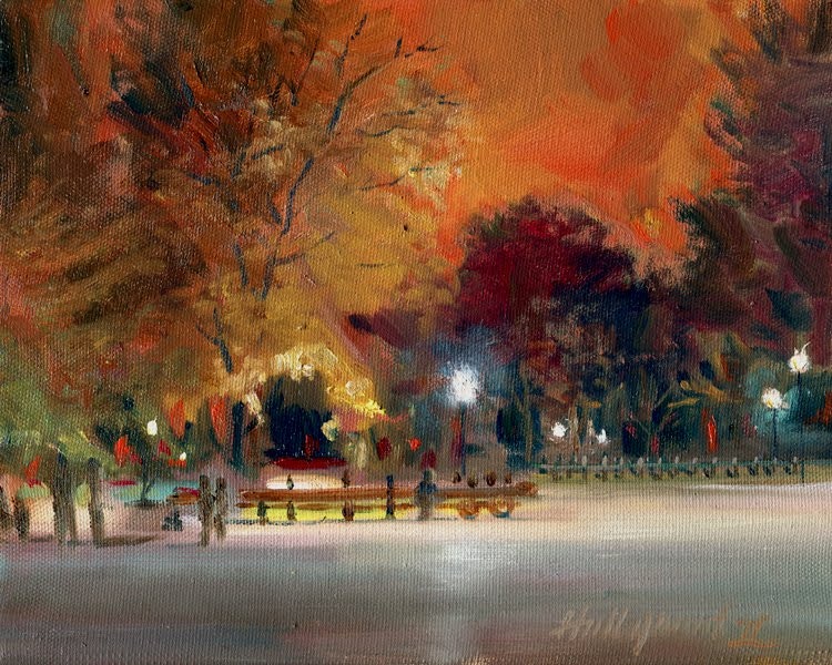 750x600 Central Park - 8x10 Oil Painting