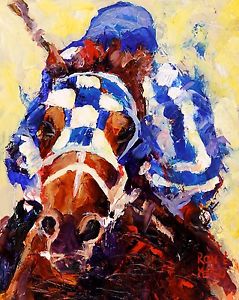 239x300 Secretariat Art Print Signed By Artist Ron Krajewski Painting 8x10 - 8x10 Painting