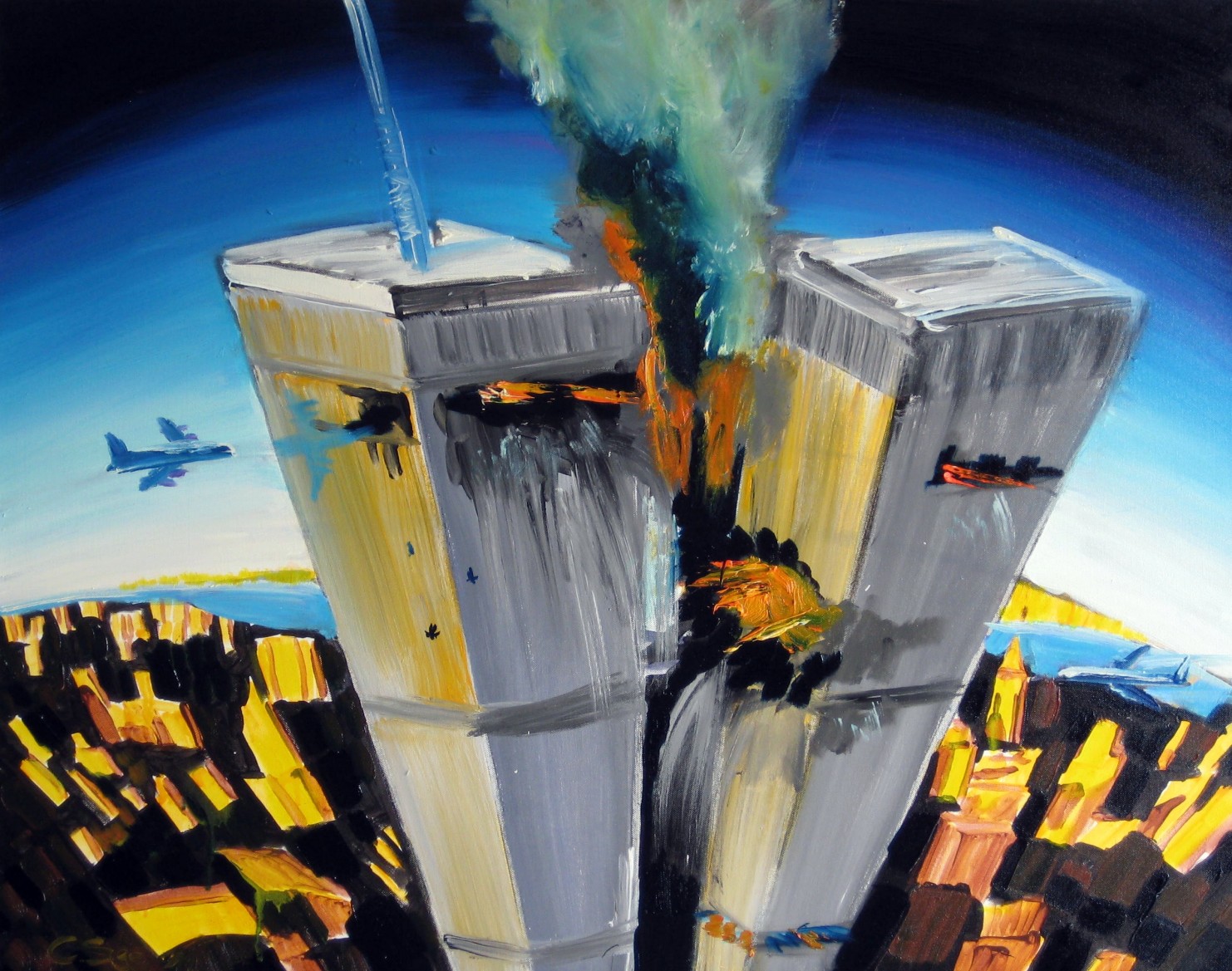1482x1169 9 11 Ground Zero Christian Seebauer - 9 11 Painting