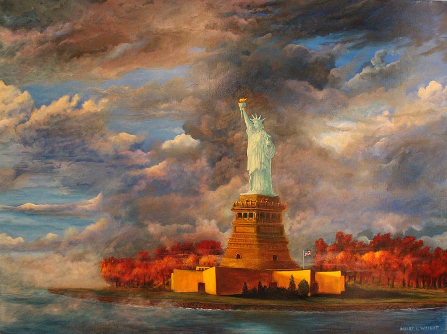 900x674 9 11 Painting By Robert Wright - 9 11 Painting