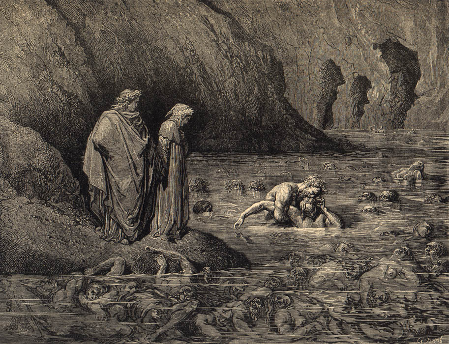 913x700 Dante's Inferno - 9 Circles Of Hell Painting