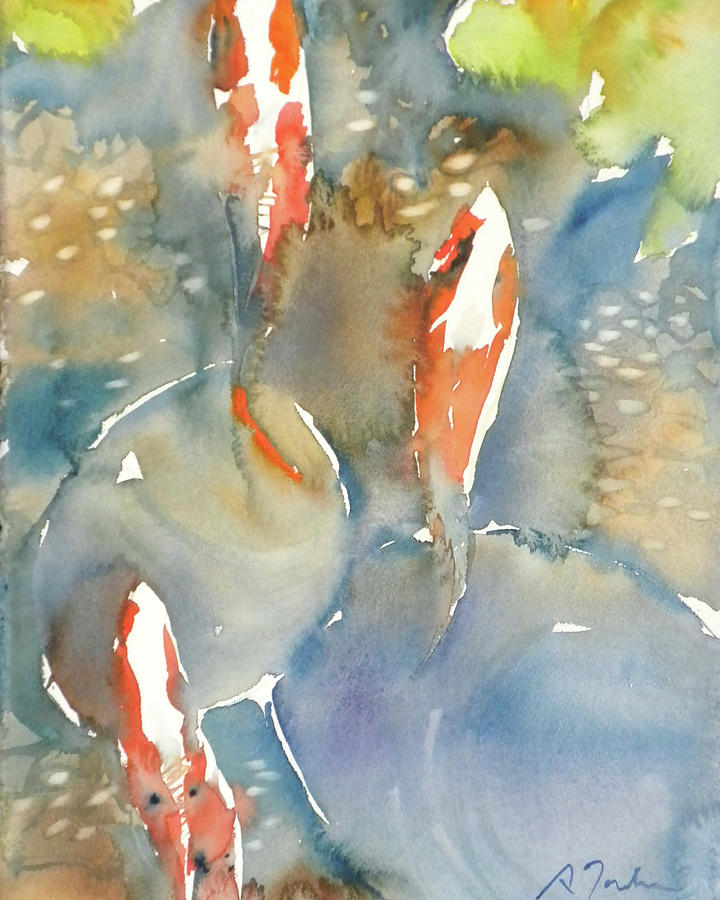 720x900 Koi Fish No.9 24x30 Painting By Sumiyo Toribe - 9 Koi Fish Painting