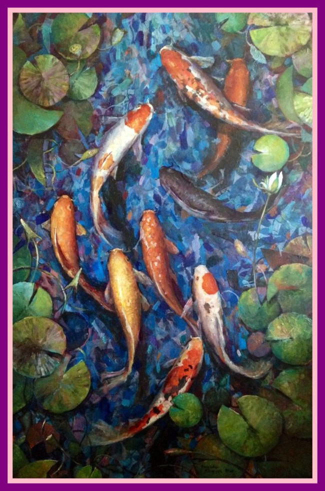 9 Koi Fish Painting at PaintingValley.com | Explore collection of 9 Koi ...