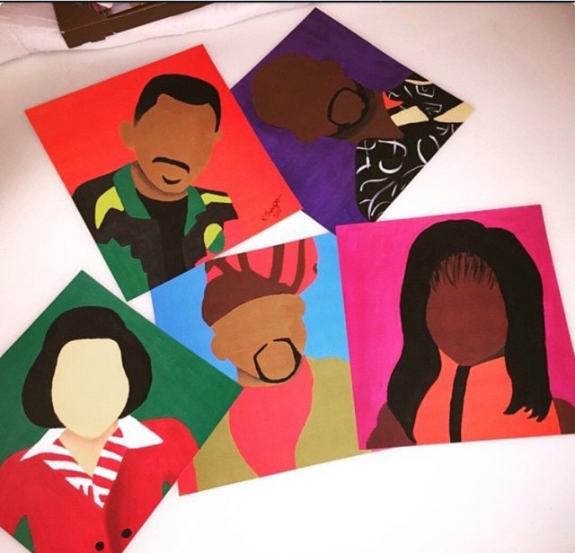 640x616 Dope Artist 90's Sitcom Paintings L.o.t.t.o. Ent - 90s Painting