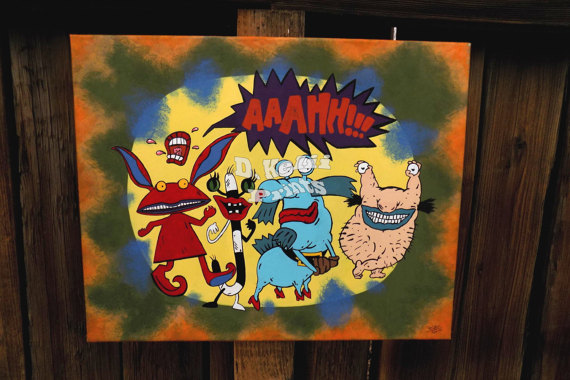 570x380 Items Similar To Aaahh Real Monsters Painting, Acrylic Painting - 90s Painting