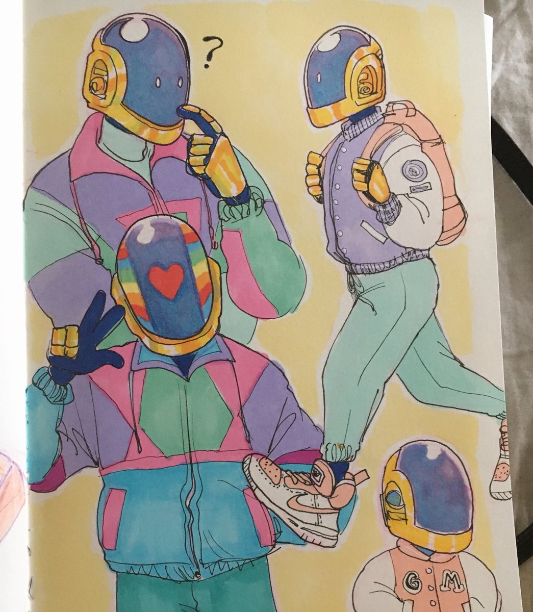 1045x1200 90s Guy Man Painting Daftpunk - 90s Painting