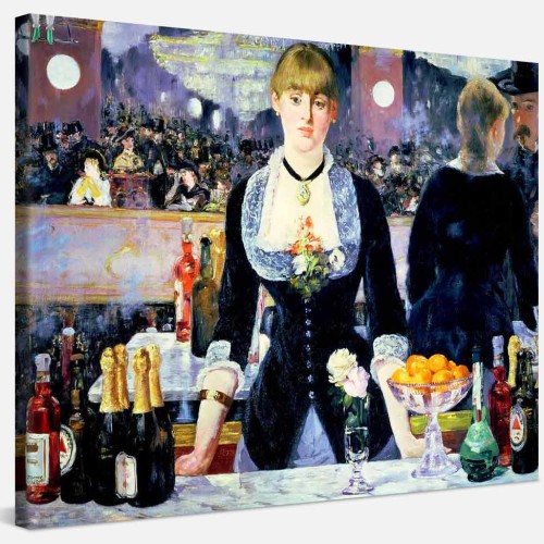 500x500 A Bar - A Bar At The Folies Bergere Painting