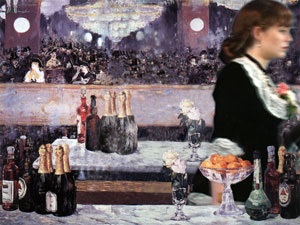 300x225 A Bar - A Bar At The Folies Bergere Painting