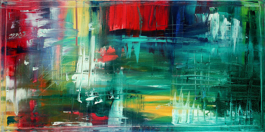 900x450 Abstract Art Colorful Original Painting Bold And Beautiful By - A Beautiful Painting