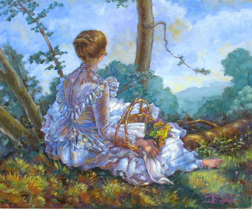 963x800 Art, Kitsch Art, Dominique Amendola Figures Painting And Spiritual - A Beautiful Painting