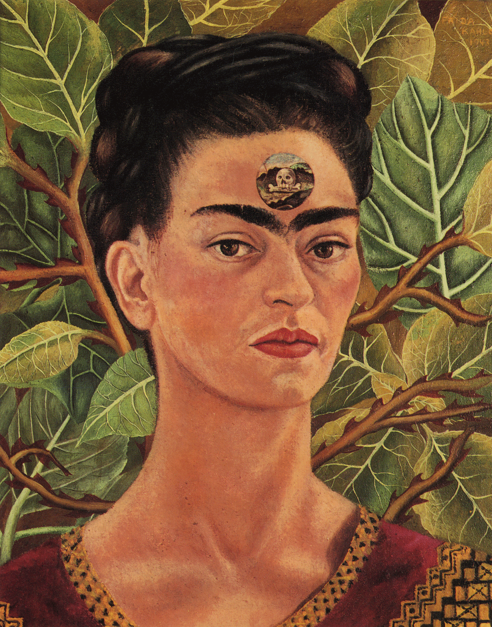 1000x1274 Frida Kahlo, Thinking About Death (1943) Was Born A Bitch. I - A Bitch Painting
