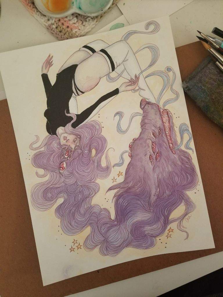 768x1024 Karma's A Bitch Watercolor Painting Amino - A Bitch Painting