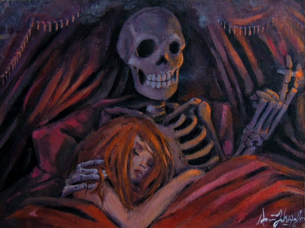 1023x765 Life Is A Bitch, Death Is A Whore By Kuudessilma - A Bitch Painting