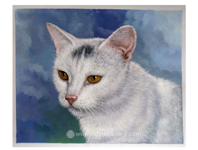 632x480 Cat Painting From Photo Wholesale Pet Portrait Paintings From China - A Cat Painting