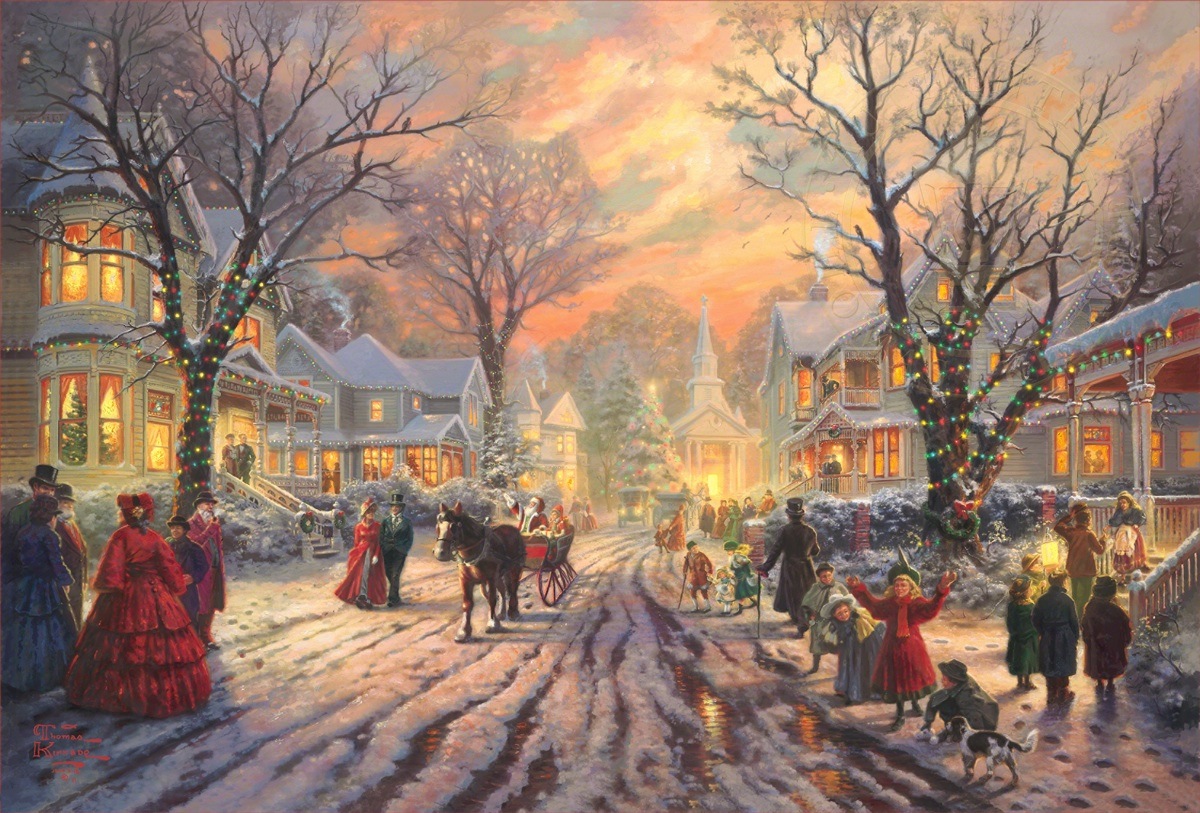 1200x813 A Victorian Christmas Carol The Thomas Kinkade Company - A Christmas Carol Painting