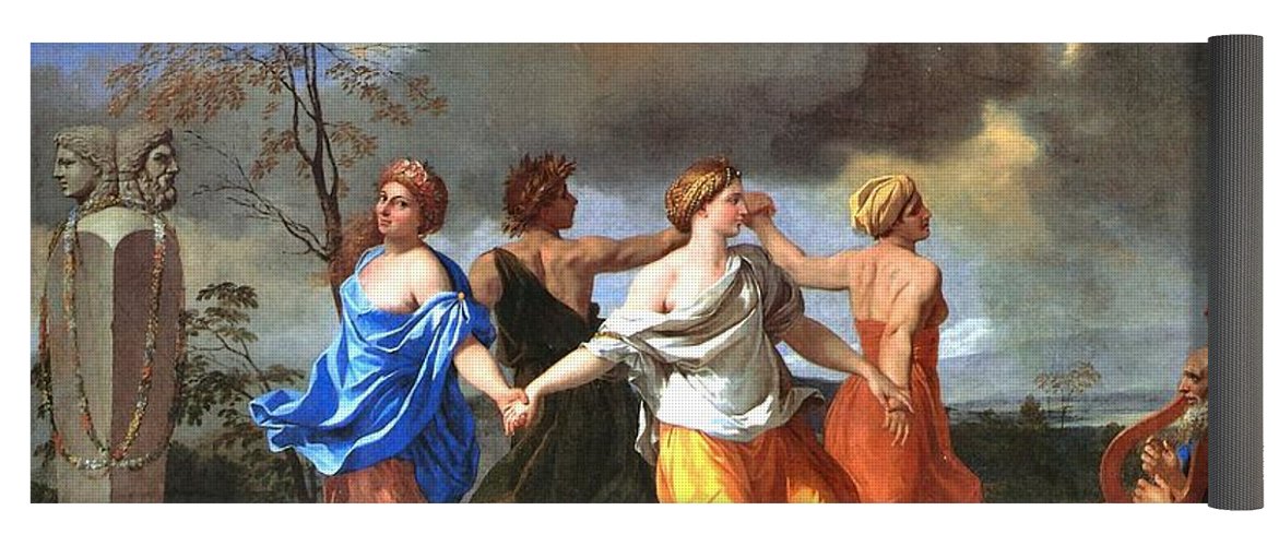 1171x500 Dance To The Music Of Time Yoga Mat For Sale By Nicolas Poussin - A Dance To The Music Of Time Painting