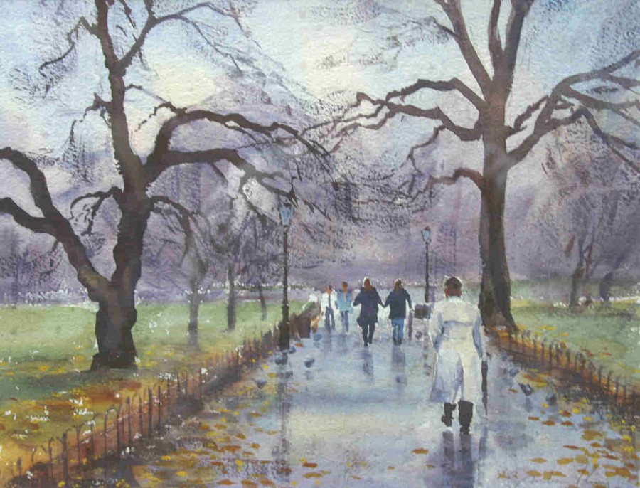 900x686 Andrew King Roi - A Day In The Park Painting