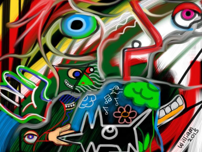 770x578 Saatchi Art A Day In The Park Painting By William Martin - A Day In The Park Painting