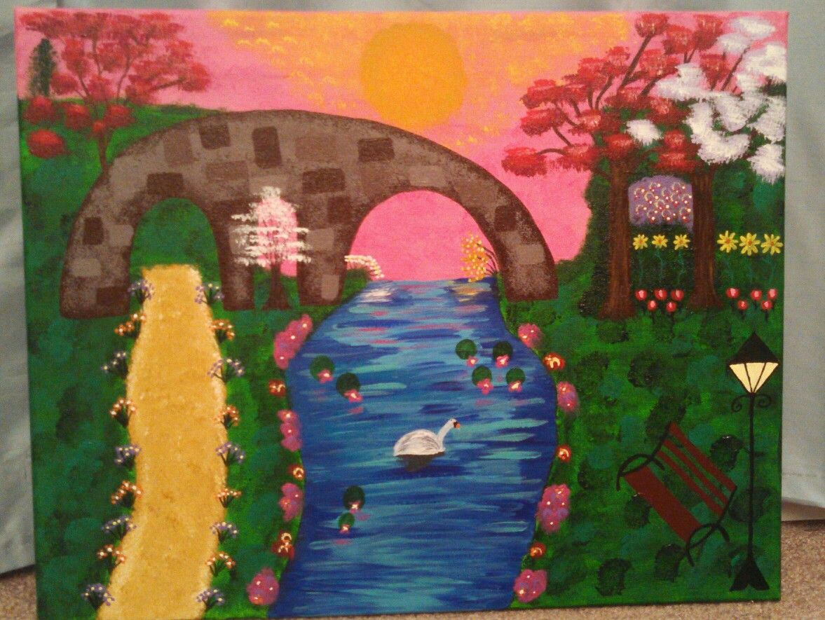 1177x885 A Day - A Day In The Park Painting