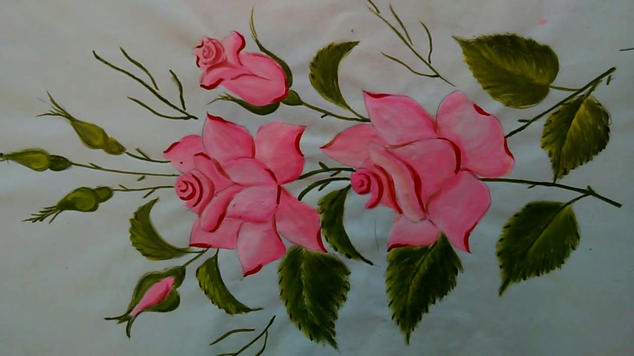 1280x720 How To Paint Beautiful Rose Flower For Beginners Easy Painting - A Flower Painting