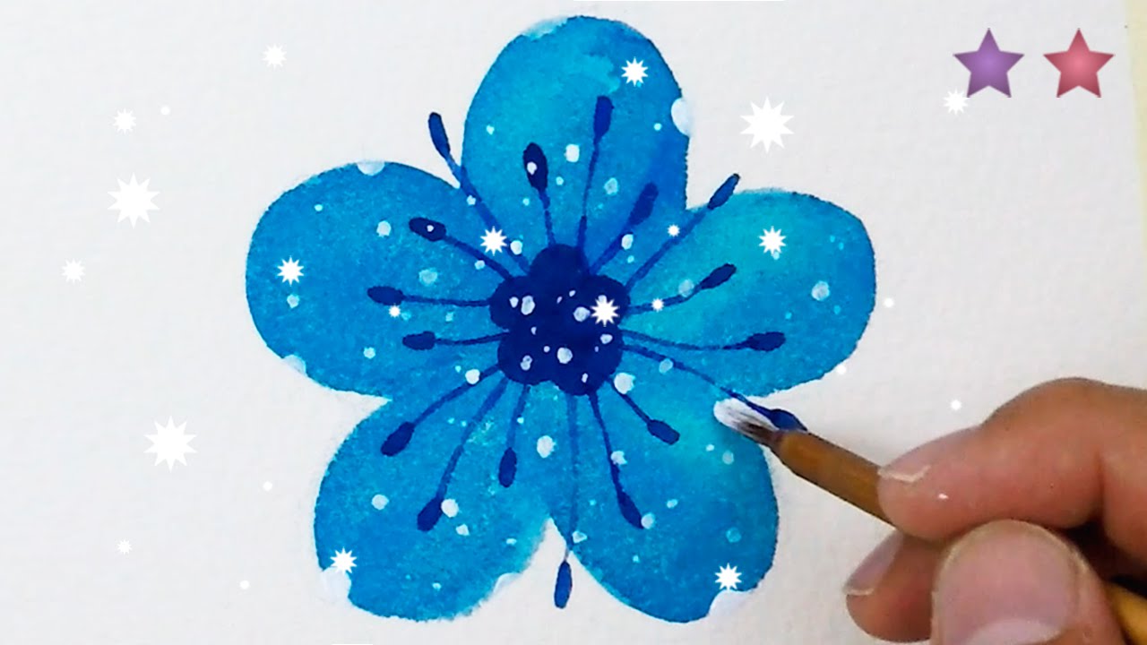 1280x720 How To Paint A Flower For Beginners - A Flower Painting