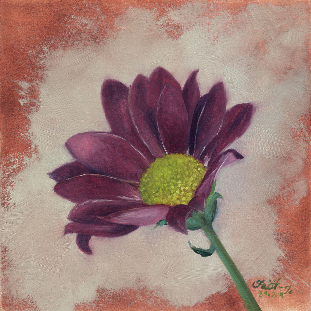 1000x1000 Purple Flower Available Paintings - A Flower Painting