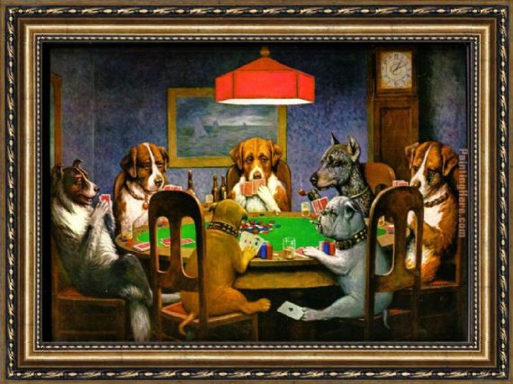 570x427 Cassius Marcellus Coolidge A Friend In Need Framed Painting - A Friend In Need Painting