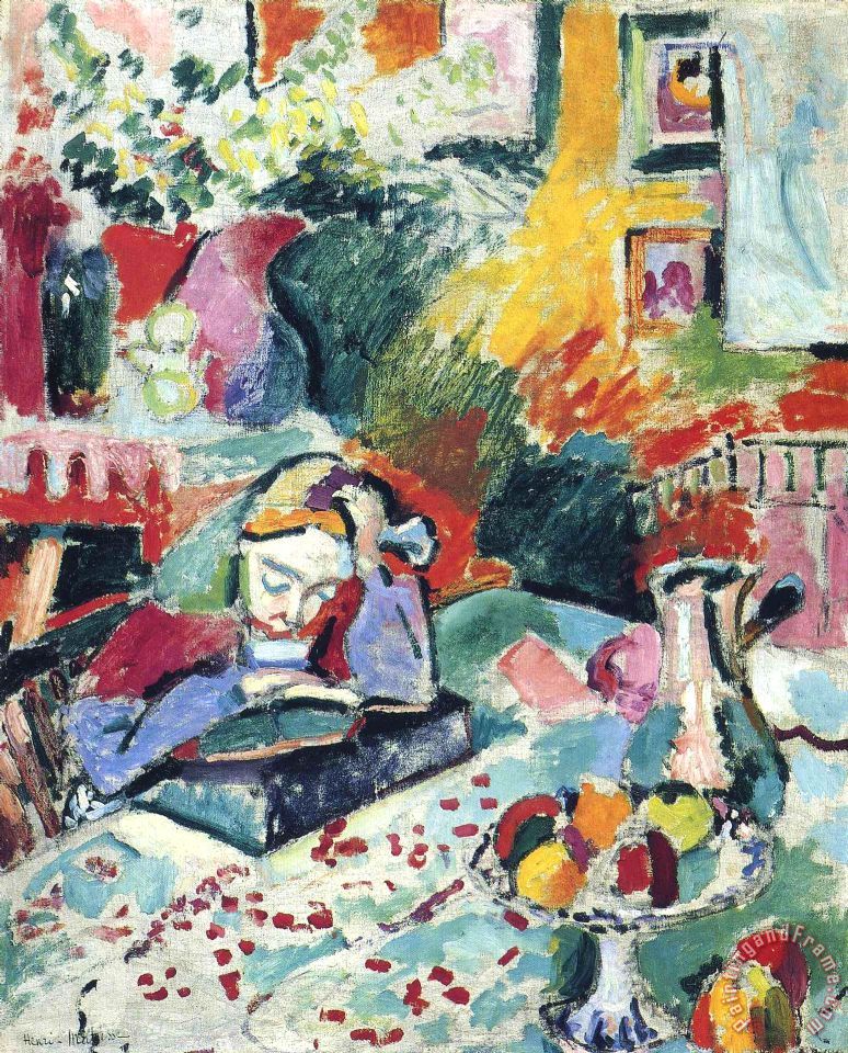 774x960 Henri Matisse Interior With A Girl Reading 1905 Painting - A Girl Painting