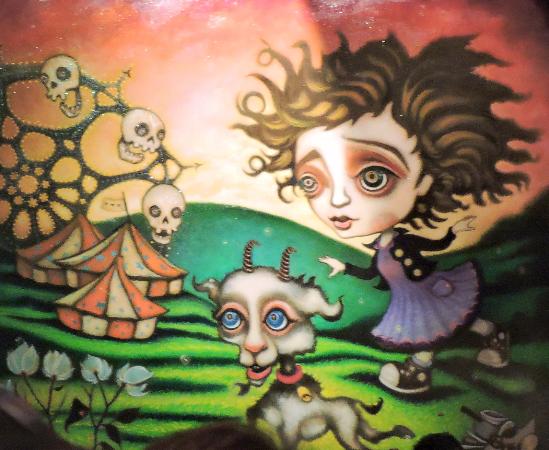 549x450 Painting Of The Girl And The Goat - A Girl Painting