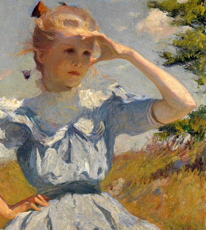 420x470 American Impressionism A New Vision - A Girl Painting