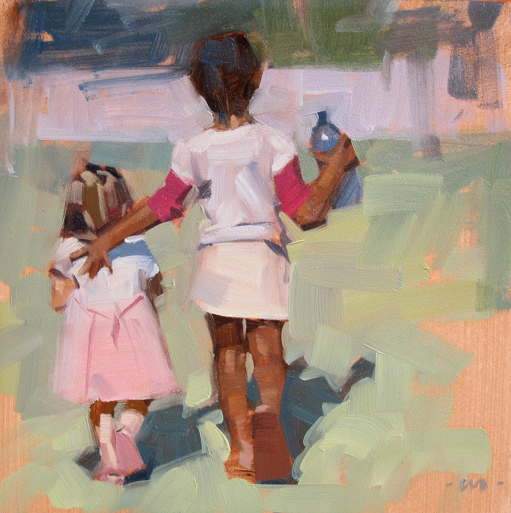 1000x1005 Carol Marine's Painting A Day A Helping Hand - A Helping Hand Painting