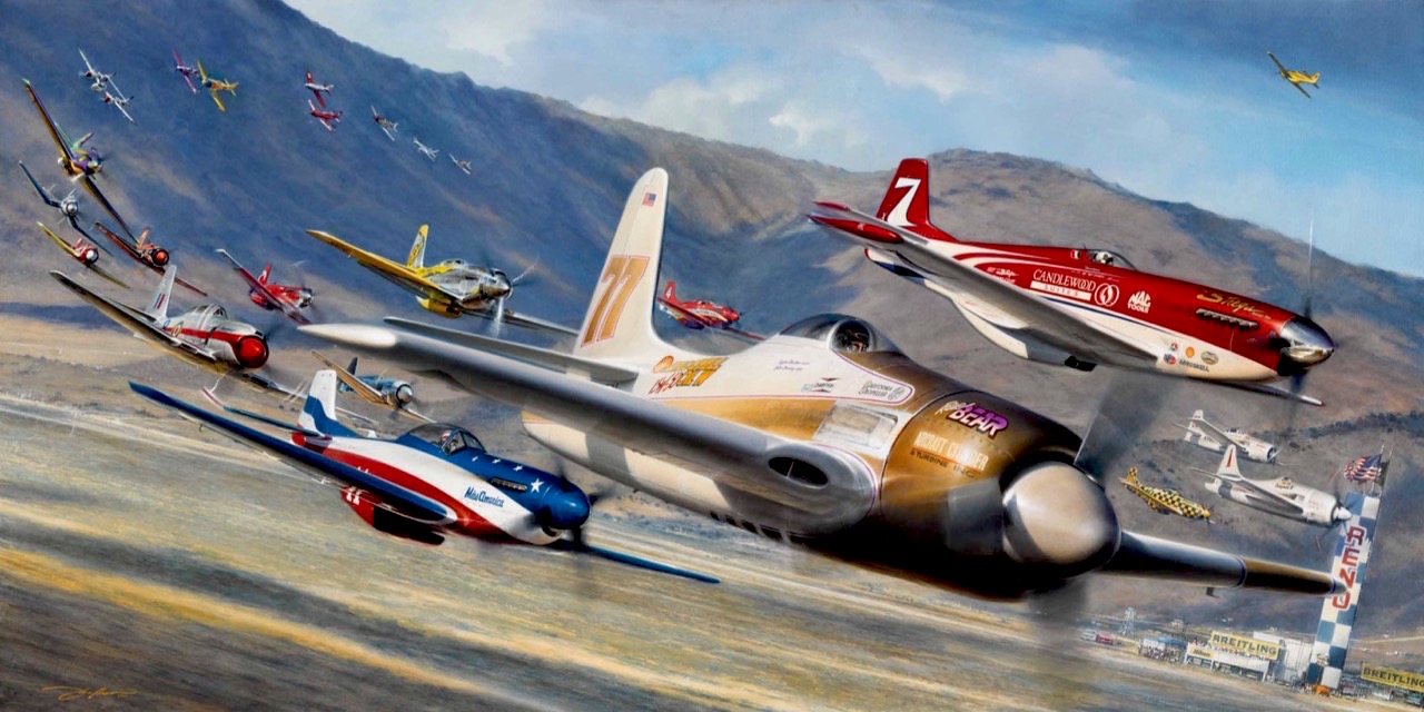 1280x640 John Shaw Aviation Art - A Higher Call Painting
