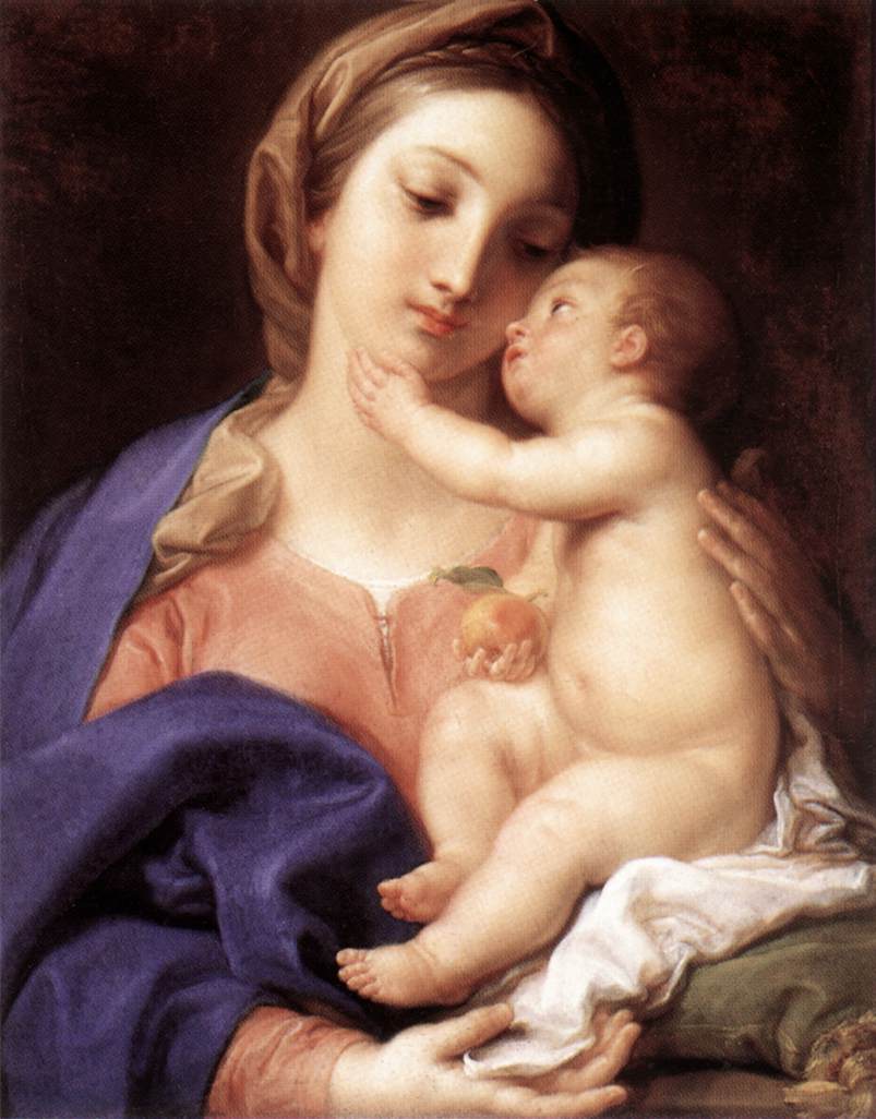 803x1026 One Year One Painting A Day Pompeo Batoni And Madonna With Child - A Madonna Is A Painting Of