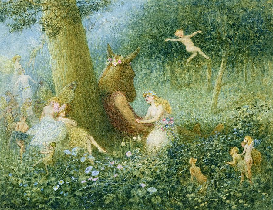 900x692 A Midsummer Night's Dream Painting By Ht Green - A Midsummer Nights Dream Painting