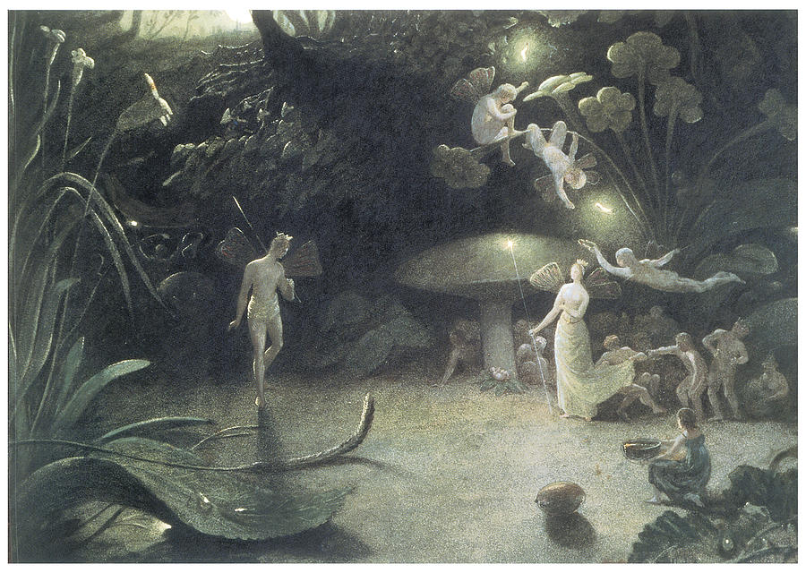900x640 Scene From A Midsummer Night's Dream Painting By Francis Danby - A Midsummer Nights Dream Painting