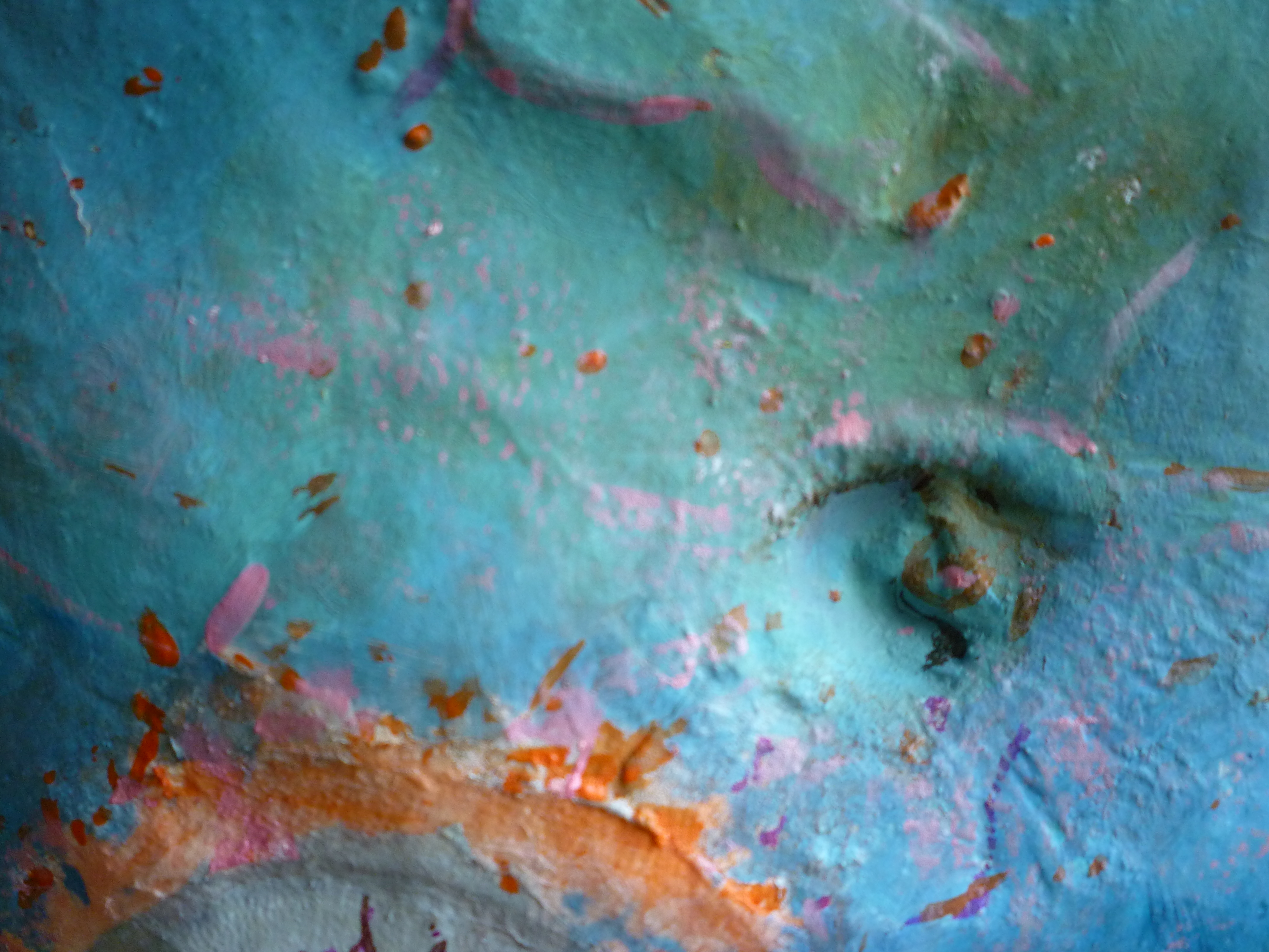 4000x3000 Cartapesta Color Under Painting And Top Painting Two Sisters Do Art - A Navel Painting